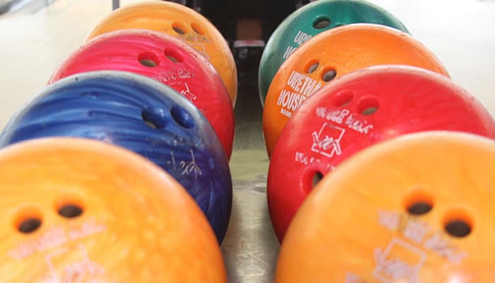 Bowling bowls at Halifax Electric Bowl